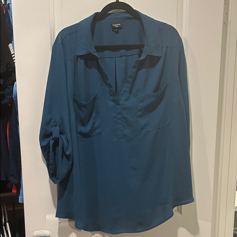 Torrid Teal Blouse